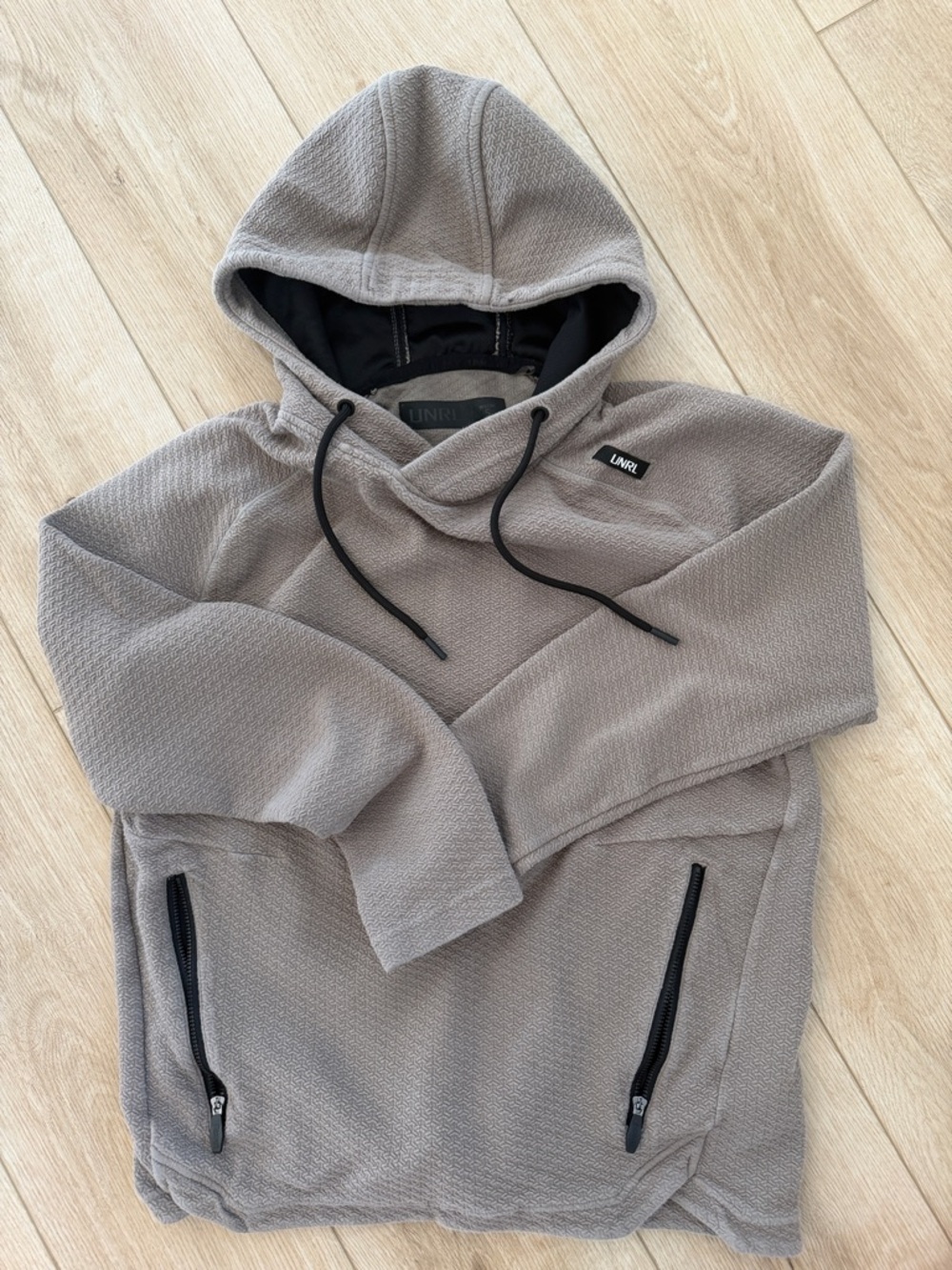 UNRL Men's Hooded Pullover Sweatshirt - Tan